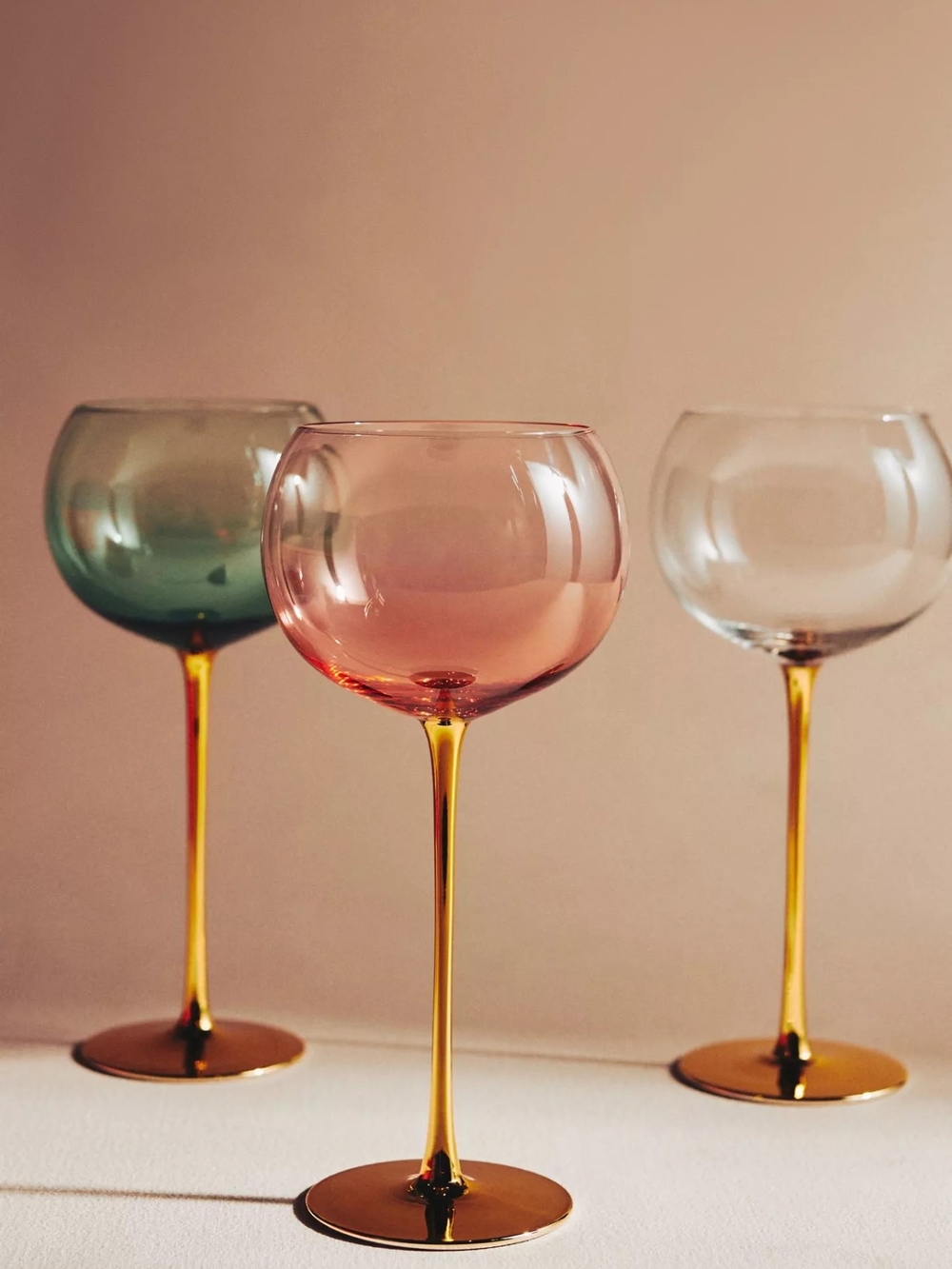 Catherine Martin Starry Night Wine Glasses Set Of 8 (4 Green, 4 Pink)